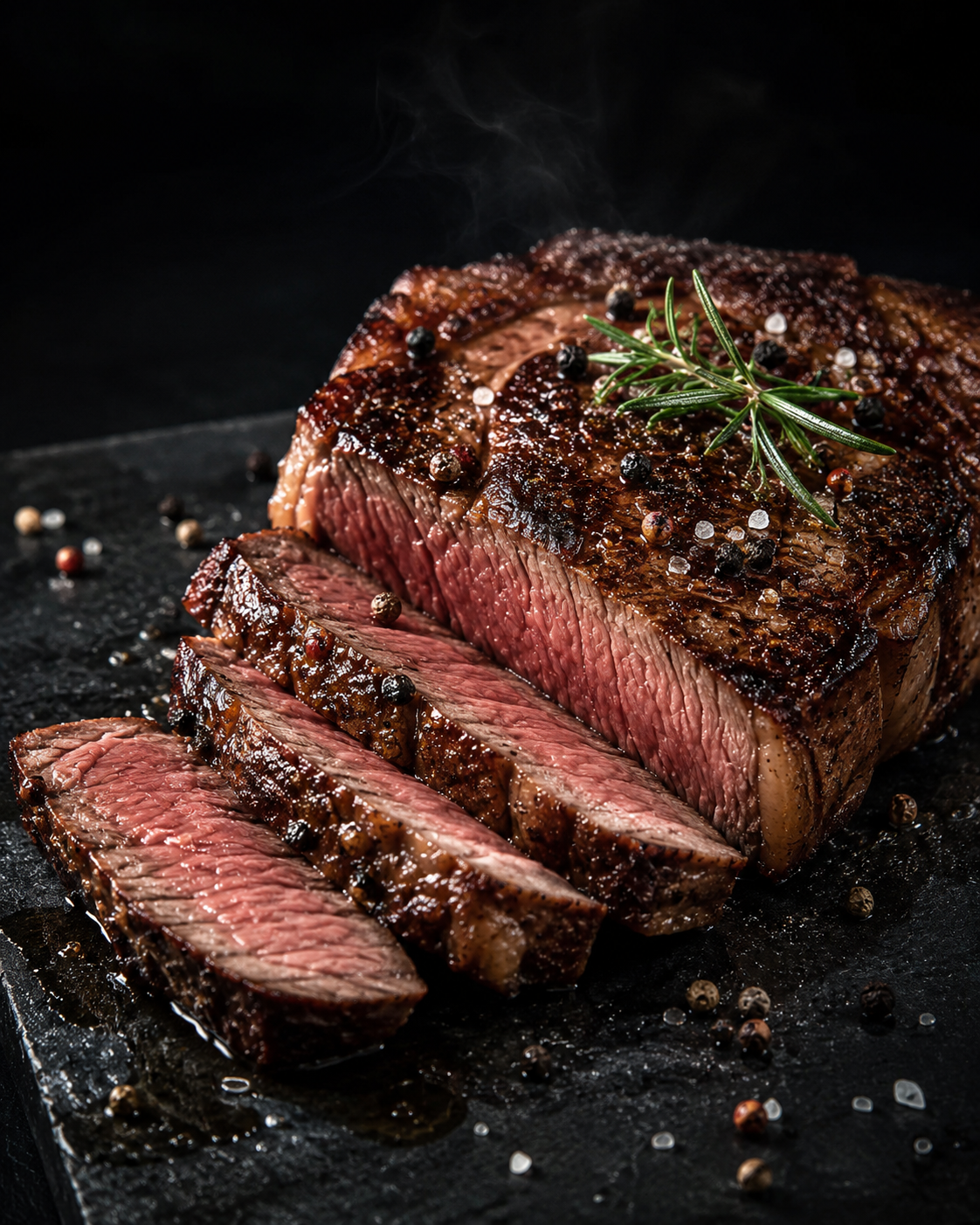 Steak seasoned with SteakOut